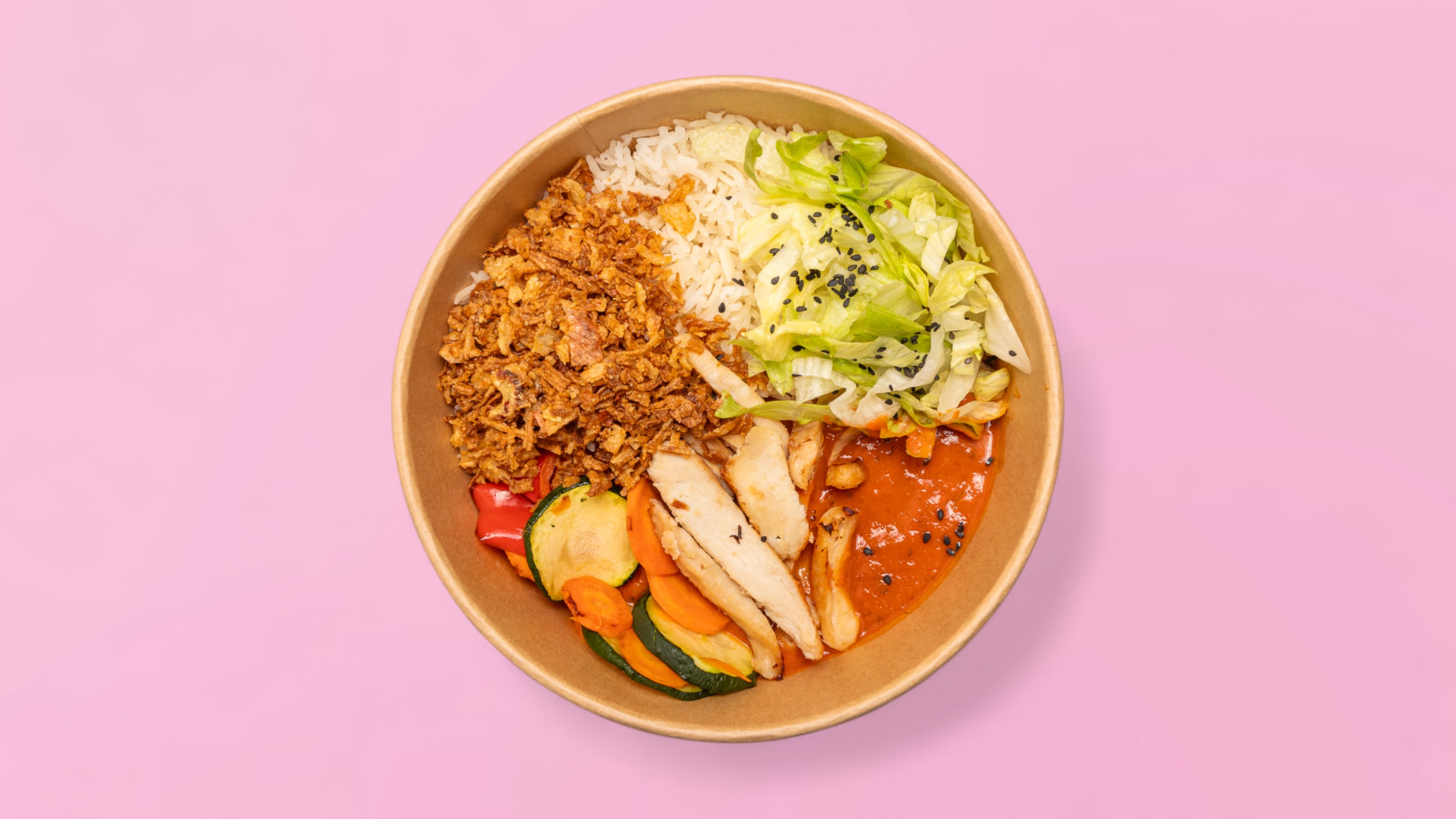 Curry bowls freshly served